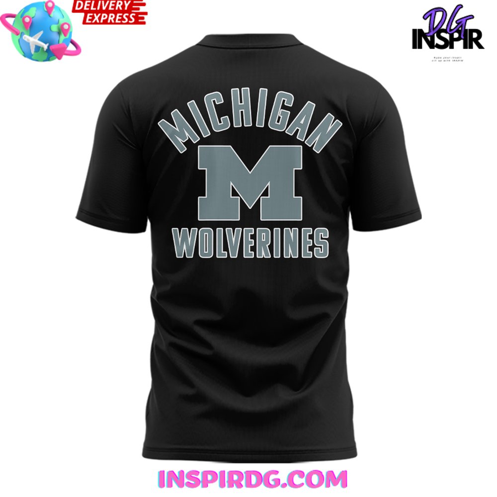 Michigan Wolverines Nike Performance Black T-Shirt - Image 3