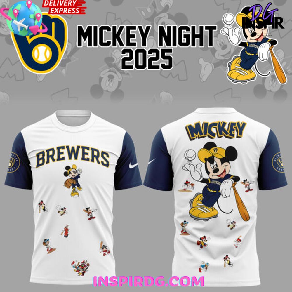 Milwaukee Brewers Mickey Mouse Night 2025 Shirt Collection