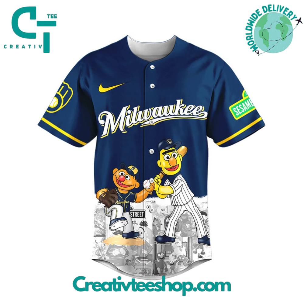 Milwaukee Brewers X Sesame Street Special Baseball Jersey - Image 2