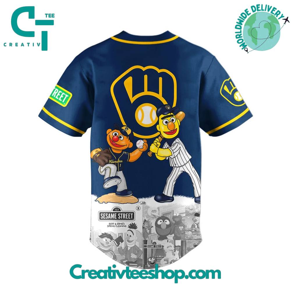 Milwaukee Brewers X Sesame Street Special Baseball Jersey - Image 3