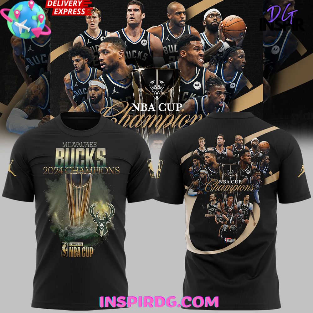 Milwaukee Bucks 2024 Nba Cup Champions T-Shirt