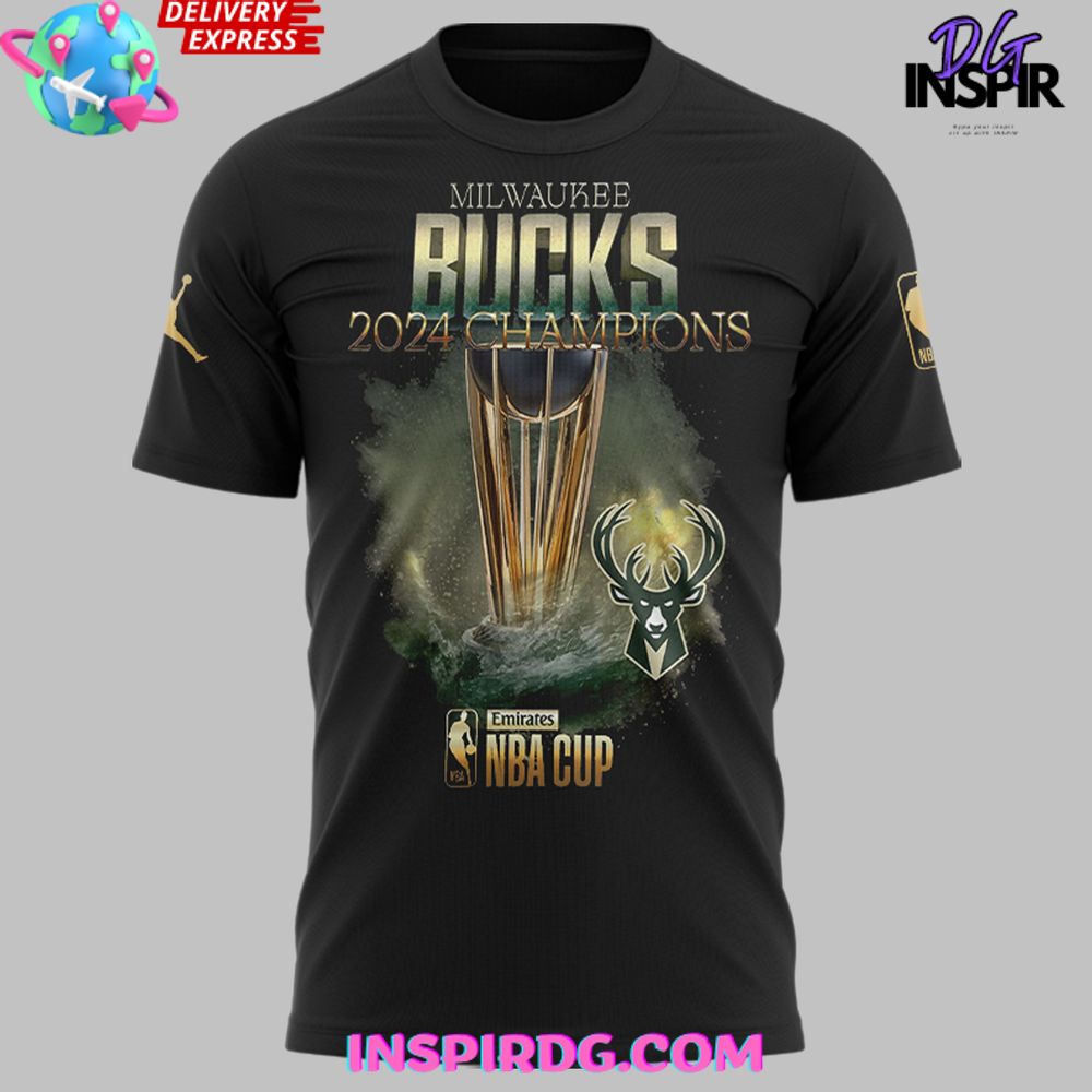 Milwaukee Bucks 2024 Nba Cup Champions T-Shirt - Image 2