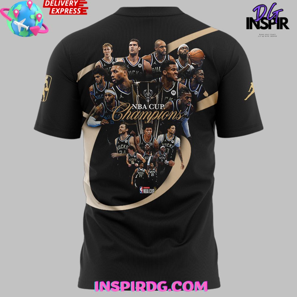 Milwaukee Bucks 2024 Nba Cup Champions T-Shirt - Image 3