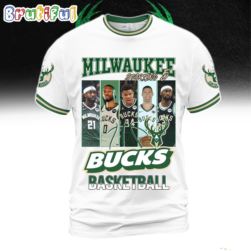 Milwaukee Bucks Starting 5 Basketball Shirt