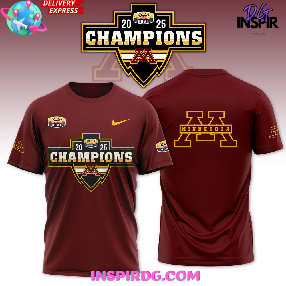 Minnesota Golden Gophers 2025 Duke'S Bowl Champions T-Shirt