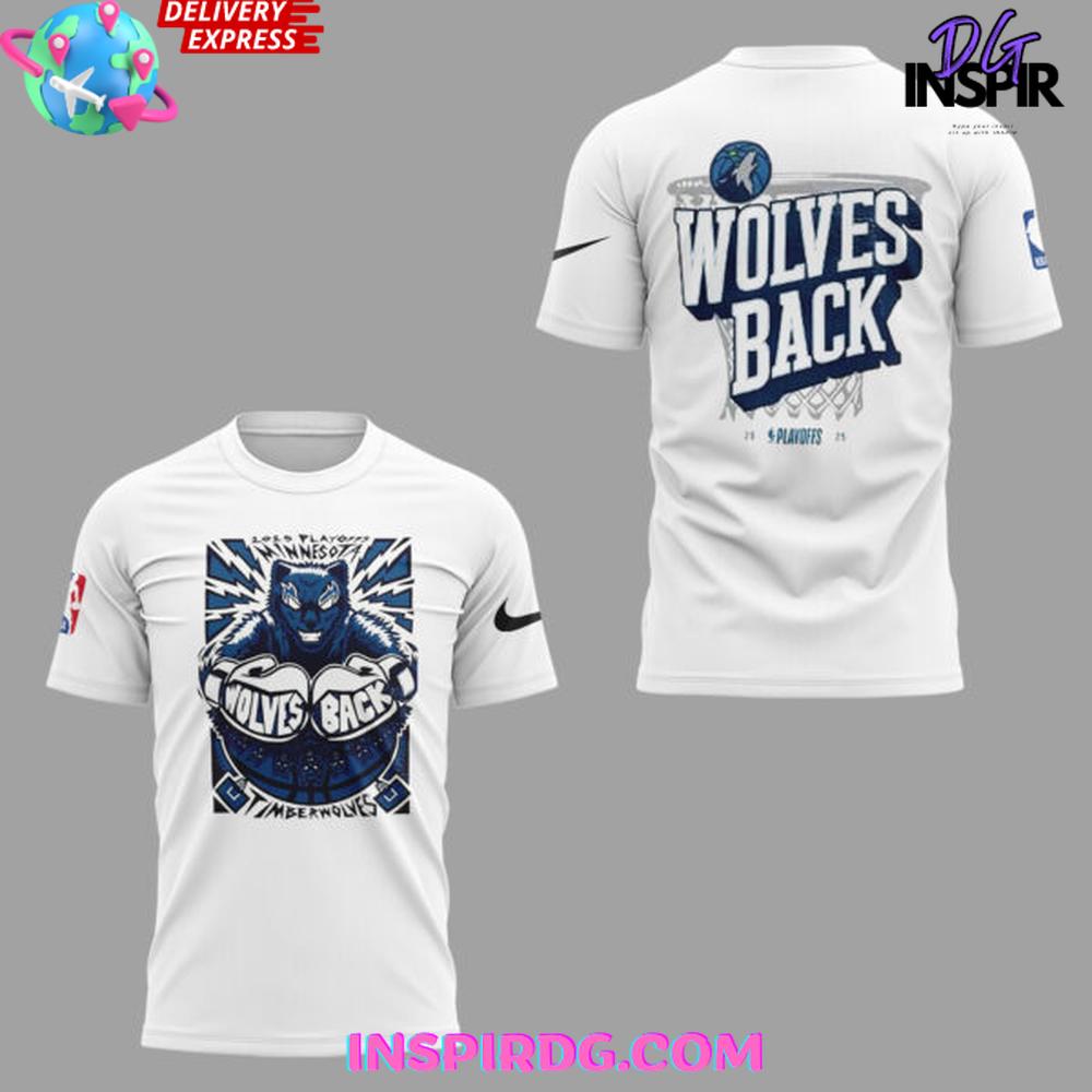 Minnesota Timberwolves Back 2025 Playoffs Special T-Shirt - Image 2