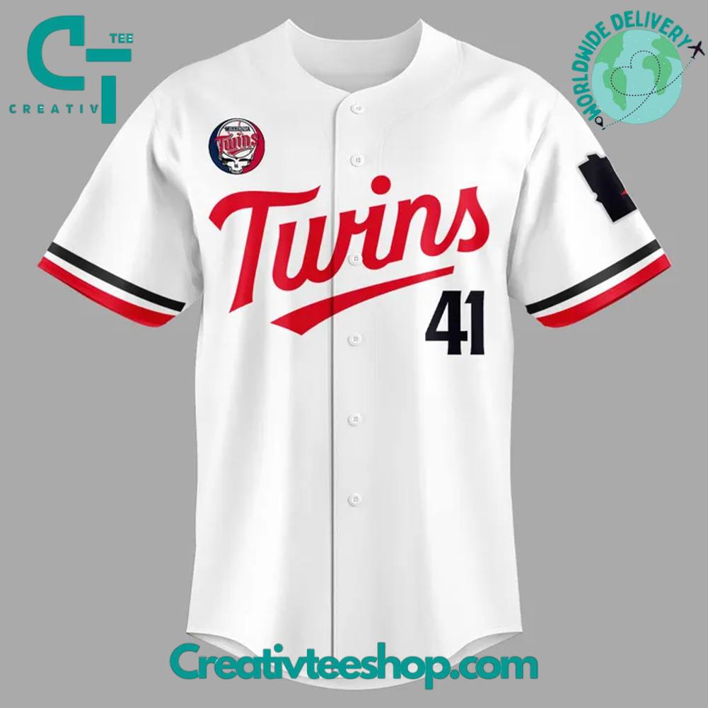 Minnesota Twins Joe Ryan X Homage X Grateful Dead Special Baseball Jersey - Image 2