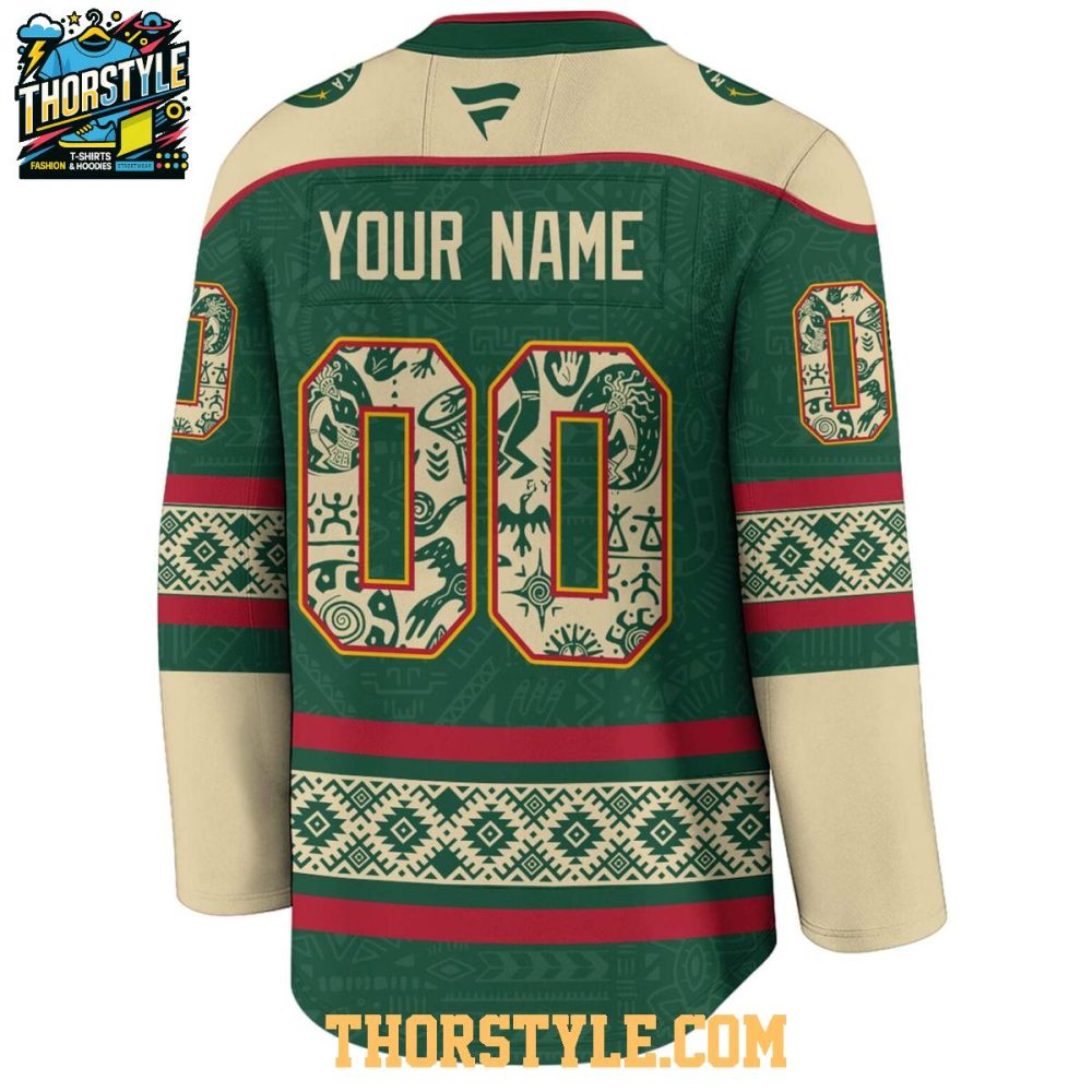 Minnesota Wild Indigenous People Holiday 2025 Personalized Hockey Jersey - Image 3