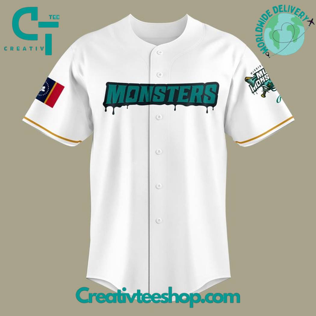 Mississippi Mud Monsters Special New 2025 White Baseball Jersey - Image 2