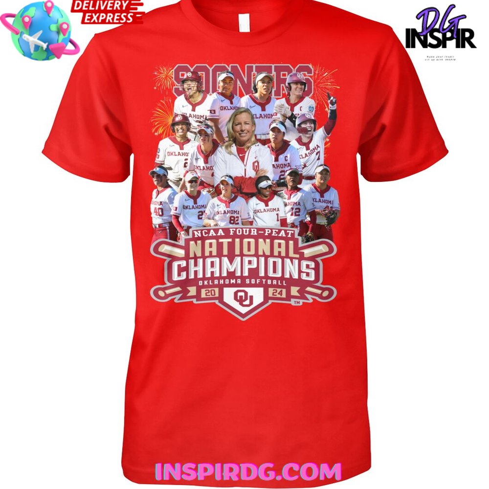 Ncaa Fourpeat National Champions Oklahoma Softball Shirt