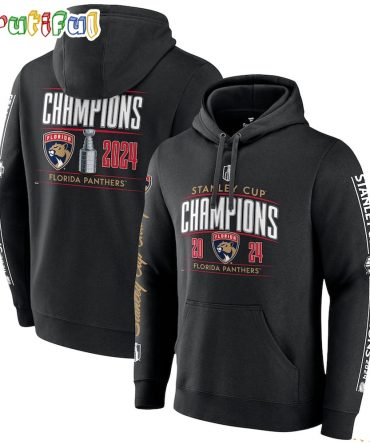 Nhl Florida Panthers Fanatics 2024 Stanley Cup Champions Pinnacle Fleece Pullover Hoodie