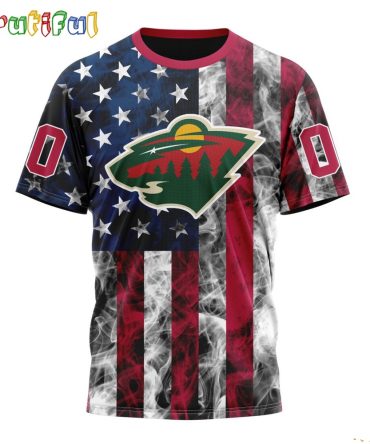 Nhl Minnesota Wild Happy Independence Day The 4Th Of July 3D T Shirt