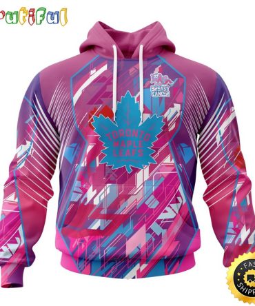 Nhl Toronto Maple Leafs I Pink I Can Fearless Again Breast Cancer All Over Print 3D Hoodie Unisex Hoodie Tshirt Sweatshirt