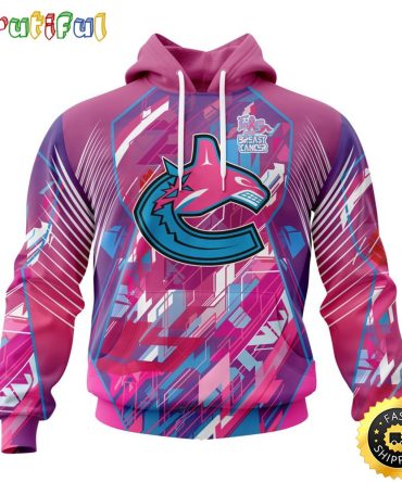 Nhl Vancouver Canucks I Pink I Can Fearless Again Breast Cancer All Over Print 3D Hoodie Unisex Hoodie Tshirt Sweatshirt