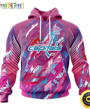 Nhl Washington Capitals I Pink I Can Fearless Again Breast Cancer All Over Print 3D Hoodie Unisex Hoodie Tshirt Sweatshirt