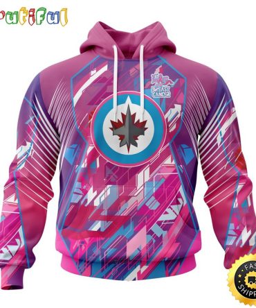 Nhl Winnipeg Jets I Pink I Can Fearless Again Breast Cancer All Over Print 3D Hoodie Unisex Hoodie Tshirt Sweatshirt