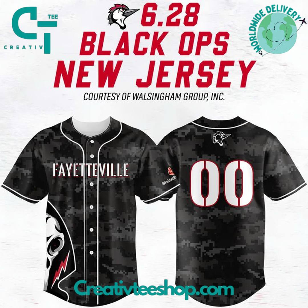 Fayetteville Woodpeckers Black Ops Special New Baseball Jersey