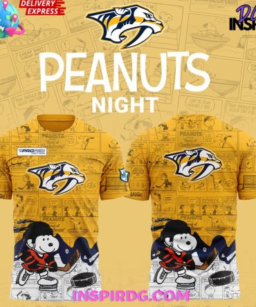 Nashville Predators 75Th Anniversary Of Peanuts T-Shirt