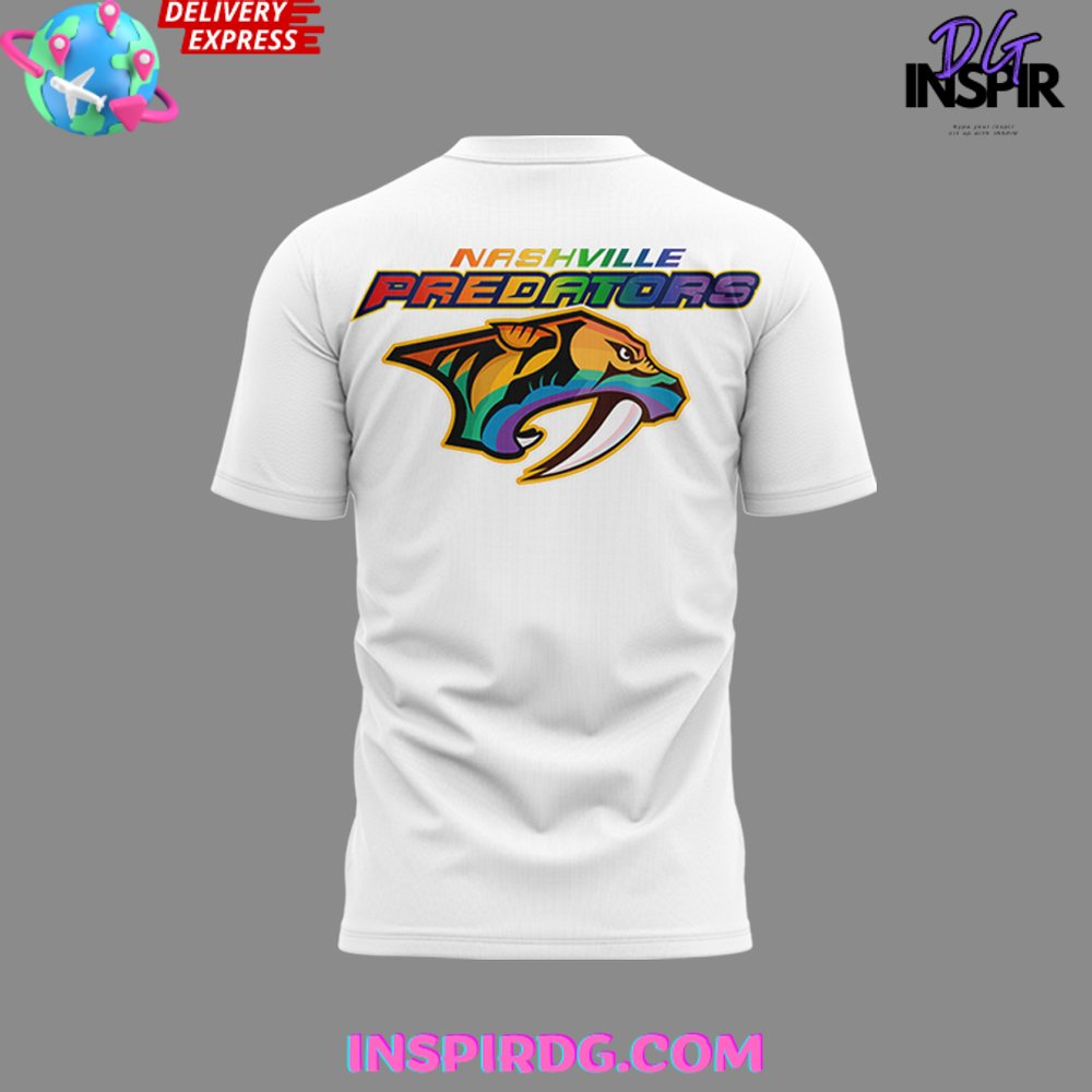 Nashville Predators Pride Parade 2024 T-Shirt - Image 3