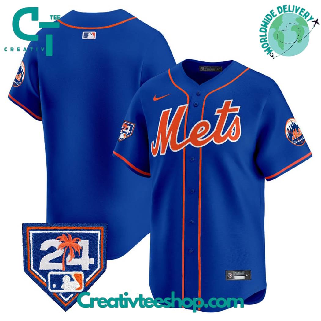 New York Mets 2024 Spring Training Vapor Premier Royal Blue Baseball Jersey