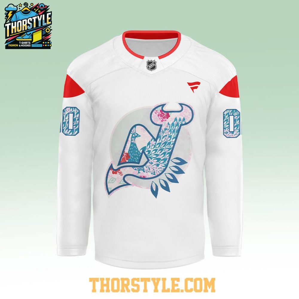 New Jersey Devils Asian Pacific Heritage 2025 Personalized Hockey Jersey - Image 2