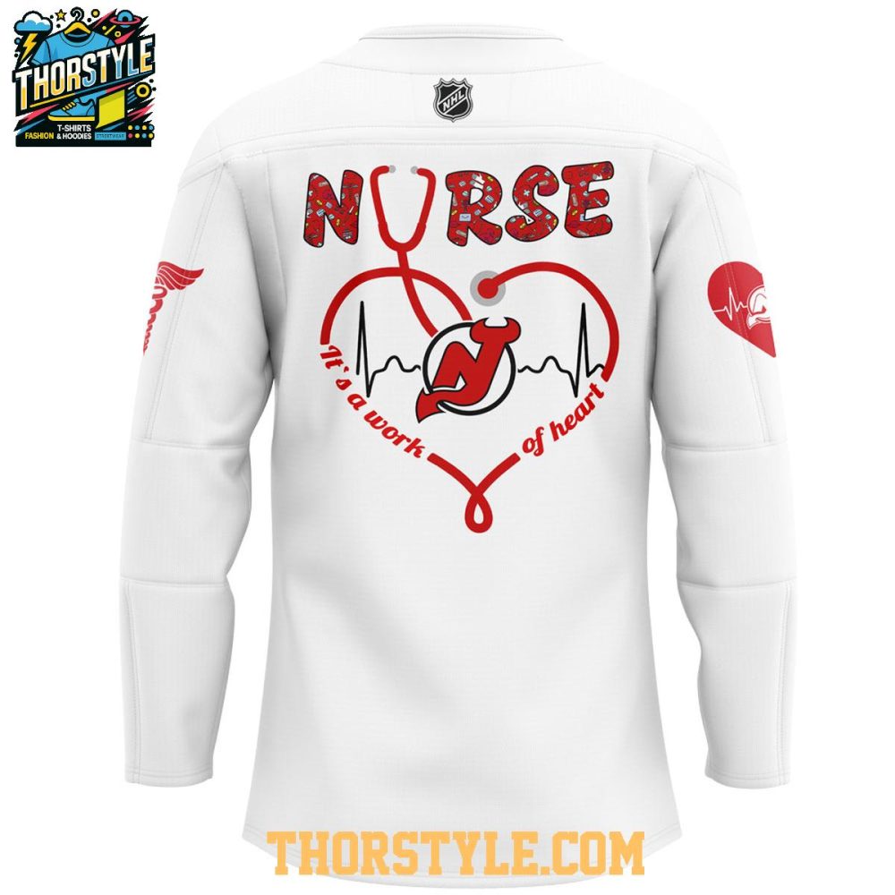 New Jersey Devils Nurses Appreciation Work Of Heart 2025 Hockey Jersey - Image 3