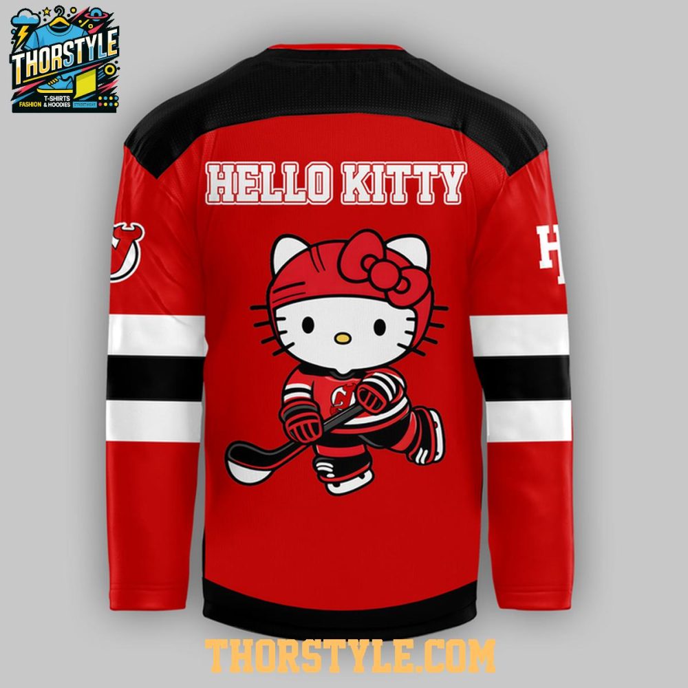 New Jersey Devils X Hello Kitty 2026 Night Celebration Hockey Jersey - Image 3