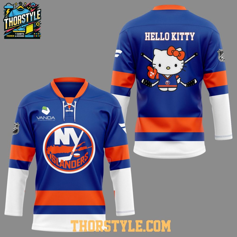 New York Islanders Hello Kitty Night 2025-2026 Personalized Hockey Jersey - Image 2