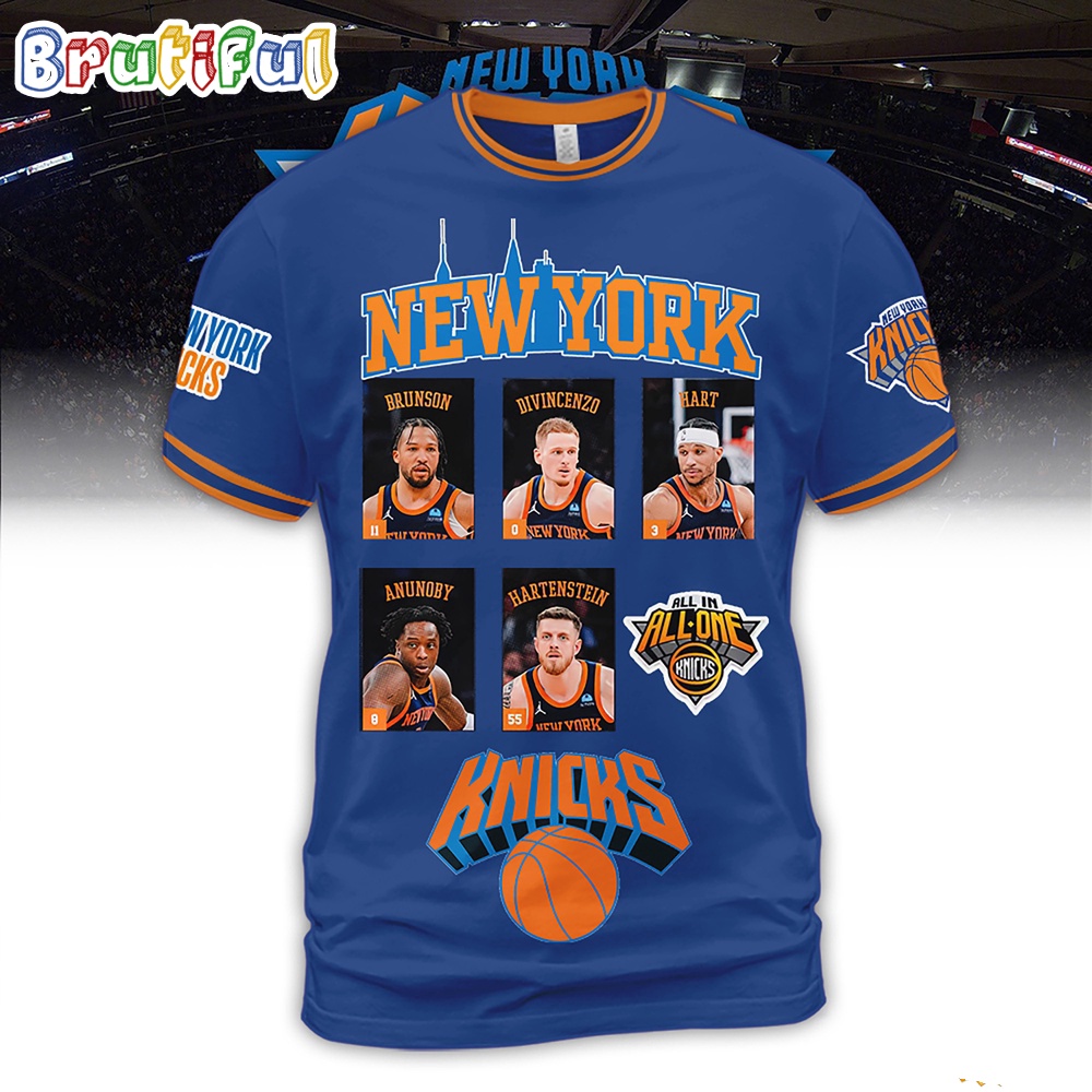 New York Knicks Basketball Shirt, All In All One Knicks 3D Shirt