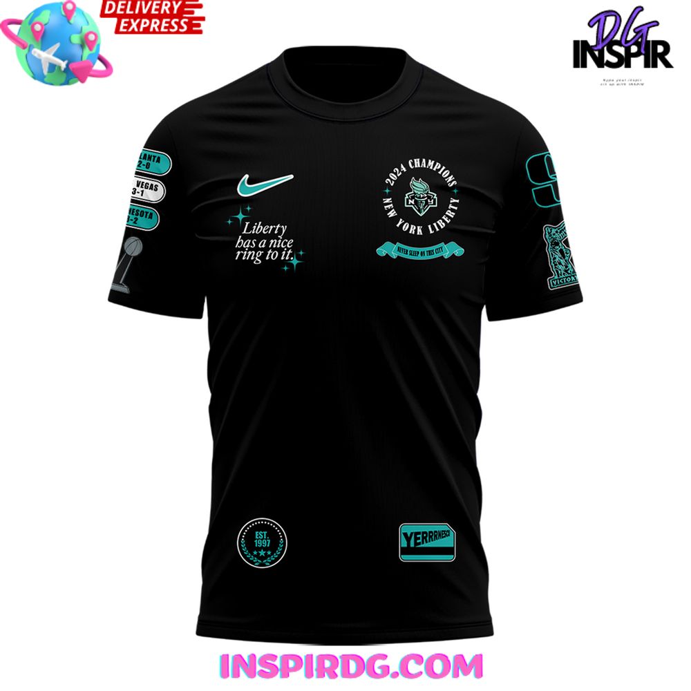 New York Liberty 2024 Wnba Champions Special T-Shirt - Image 2