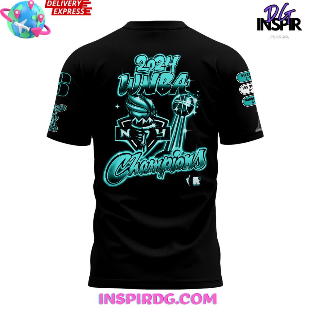 New York Liberty 2024 Wnba Champions Special T-Shirt - Image 3