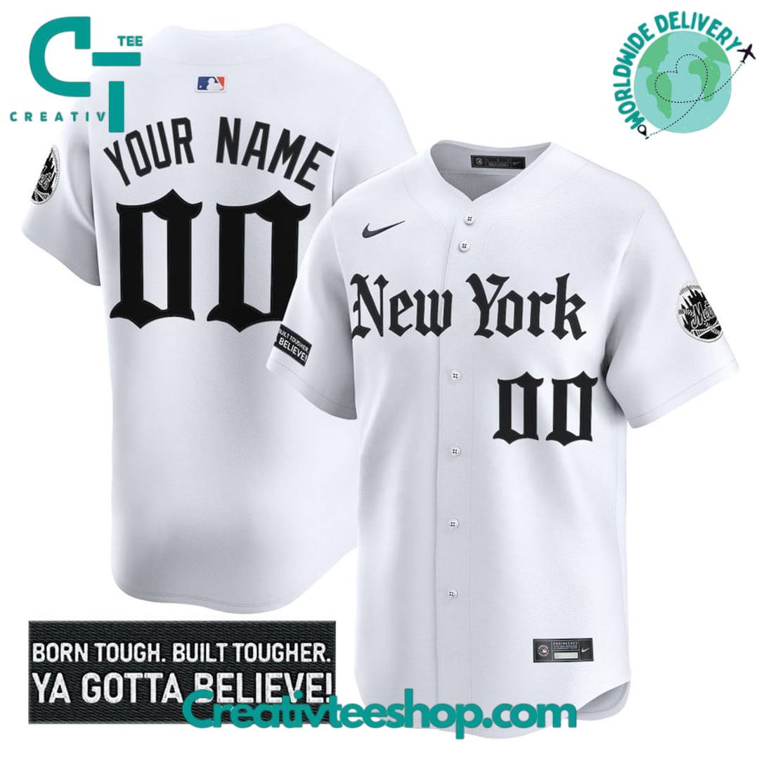 New York Mets 'Gothic Borough Edition' Personalized Baseball Jersey - Image 2