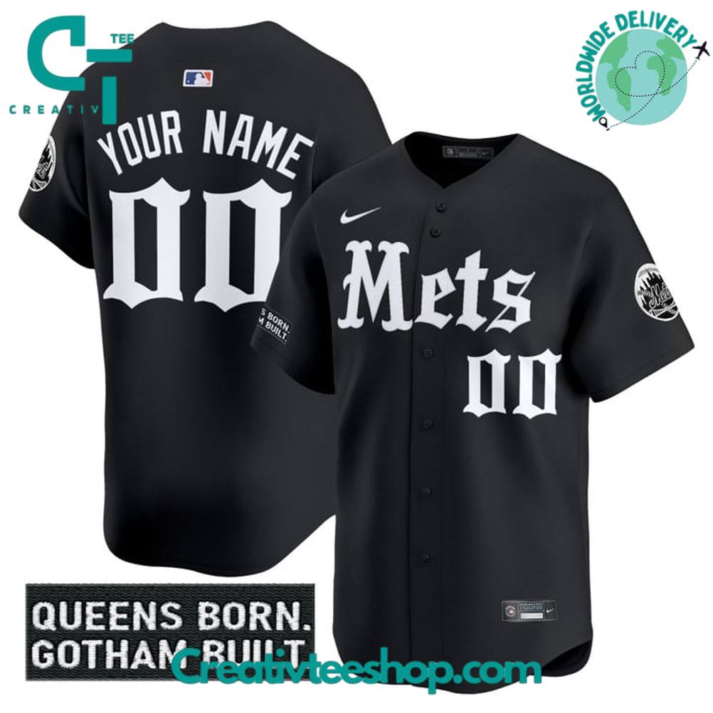 New York Mets Gothic Legacy Edition "Queens Born Gotham Build" Special Baseball Jersey