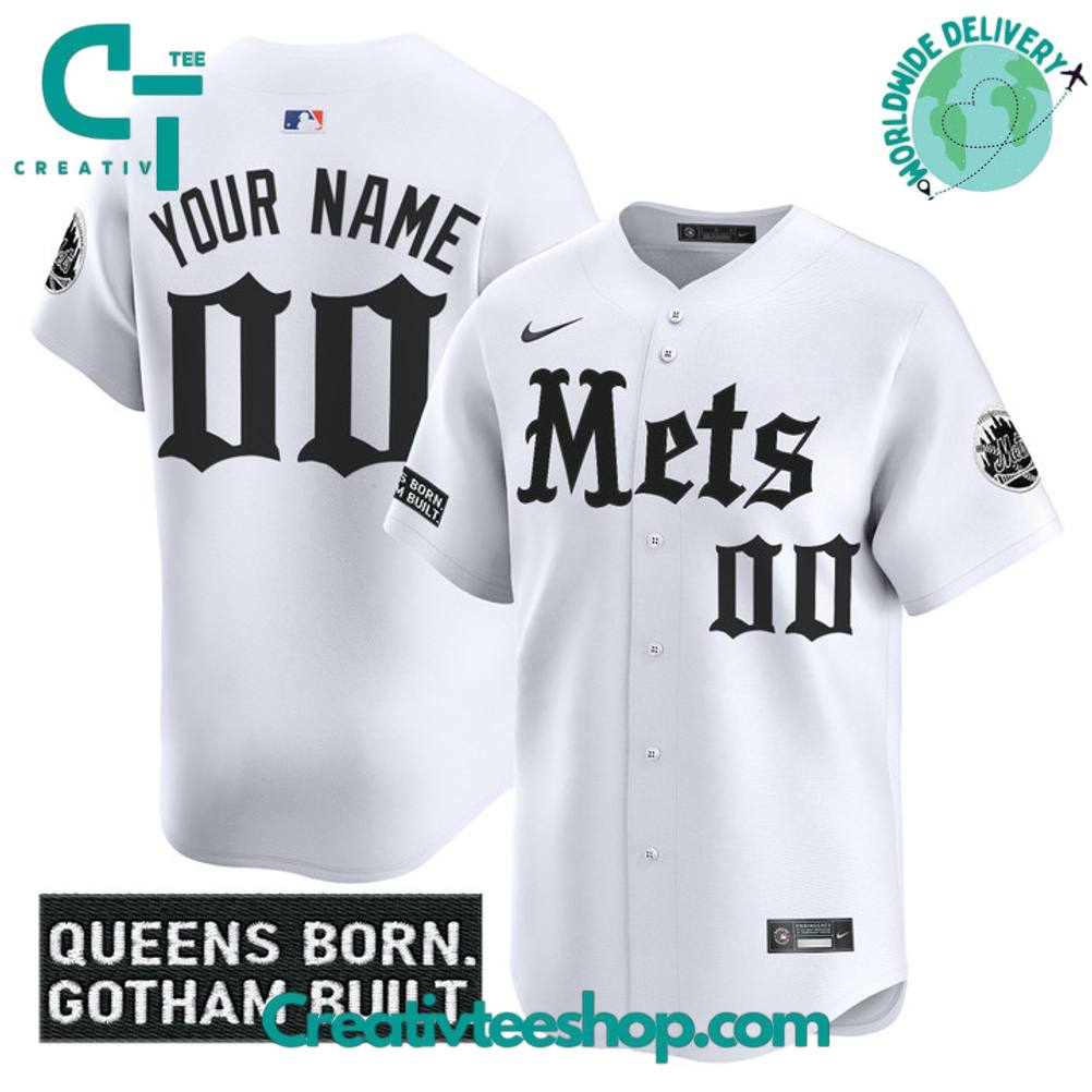 New York Mets Gothic Legacy Edition "Queens Born Gotham Build" Special Baseball Jersey - Image 2
