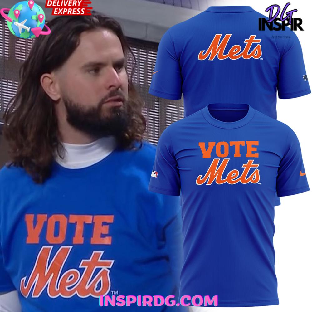 New York Mets "Vote Mets" Blue T-Shirt