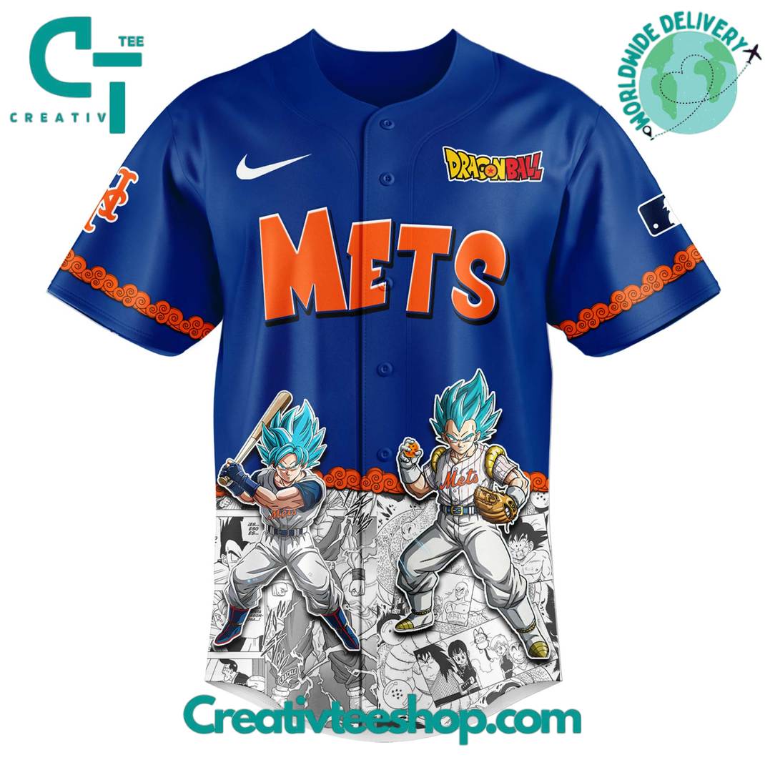 New York Mets X Dragon Ball Special Edition Baseball Jersey - Image 2