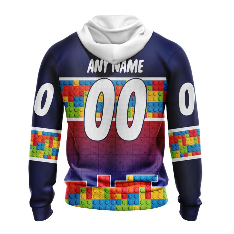 Personalized Nhl New York Rangers All Over Print 3D Hoodie Autism Awareness Design Unisex Hoodie - Image 2