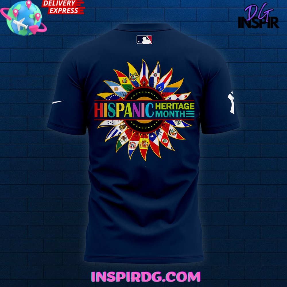 New York Yankees Happy Hispanic Heritage Month 2024 T-Shirt - Image 3