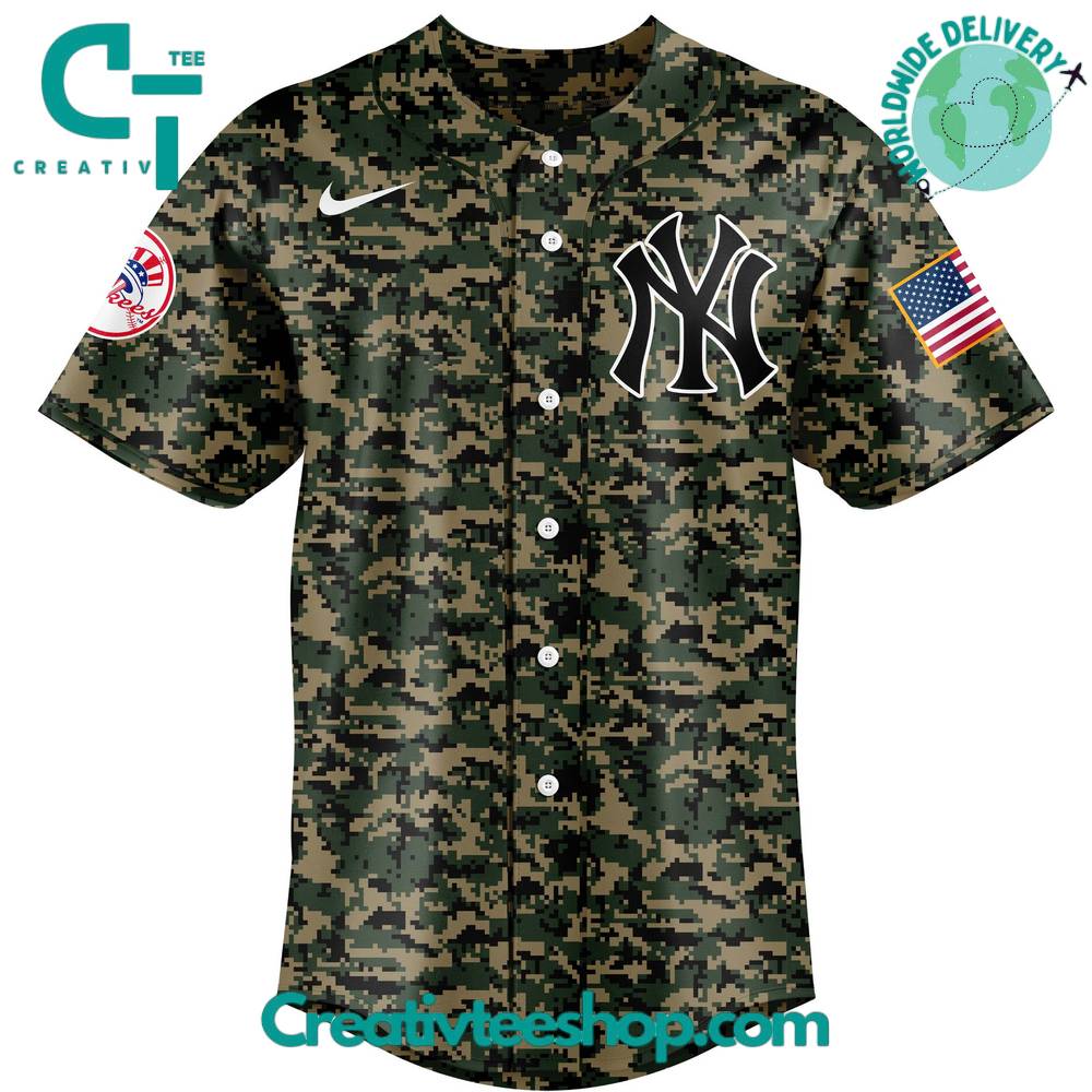 New York Yankees Veterans Day Camo Baseball Jersey - Image 2