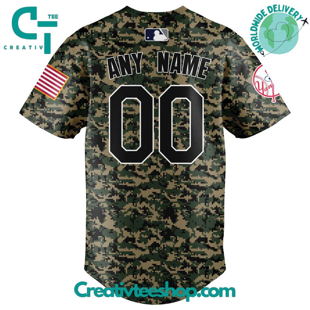 New York Yankees Veterans Day Camo Baseball Jersey - Image 3