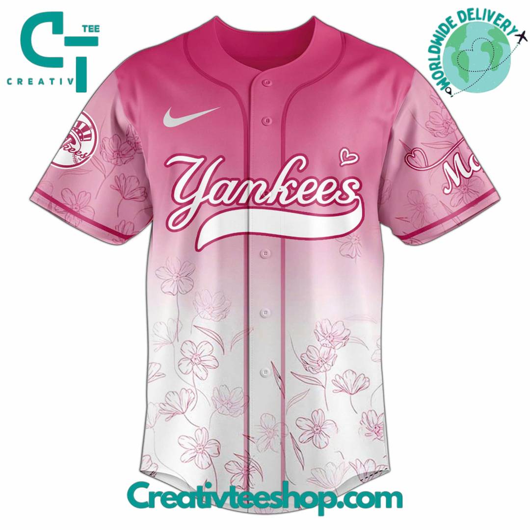 New York Yankees X 2025 Happy Mother'S Day Limited Edition Baseball Jersey - Image 2