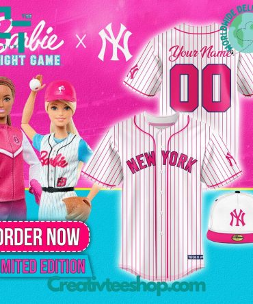 New York Yankees X Barbie Game Day Baseball Jersey