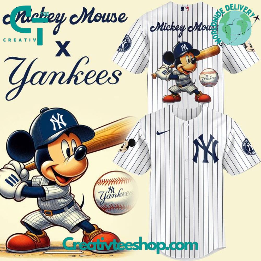 New York Yankees X Mickey Mouse Special Baseball Jersey