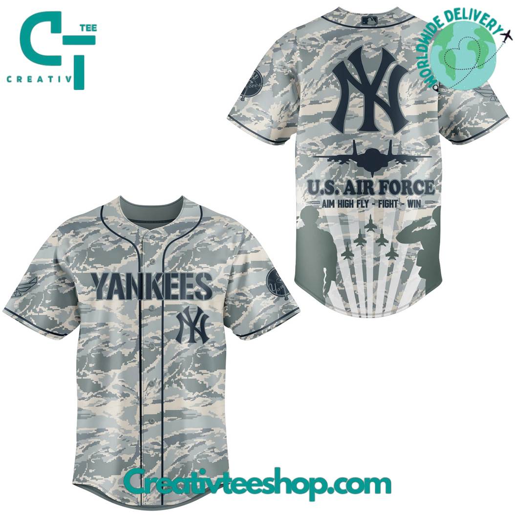 New York Yankees X Veteran Us Air Force Special Baseball Jersey - Image 2