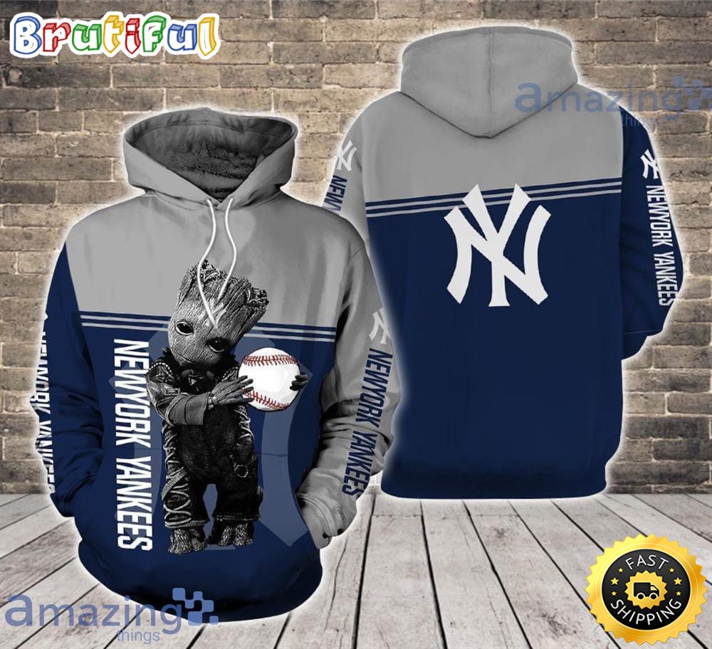 New York Yankees Ft. Groot 3D Hoodie For Fans