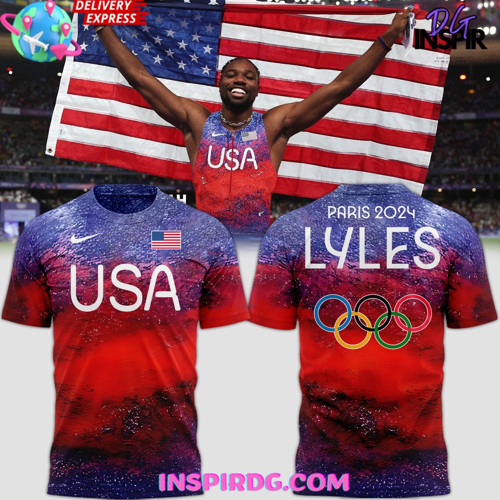 Noah Lyles Usa Olympic Paris 2024 T-Shirt