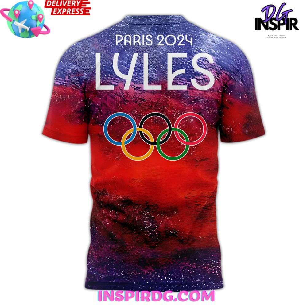 Noah Lyles Usa Olympic Paris 2024 T-Shirt - Image 3