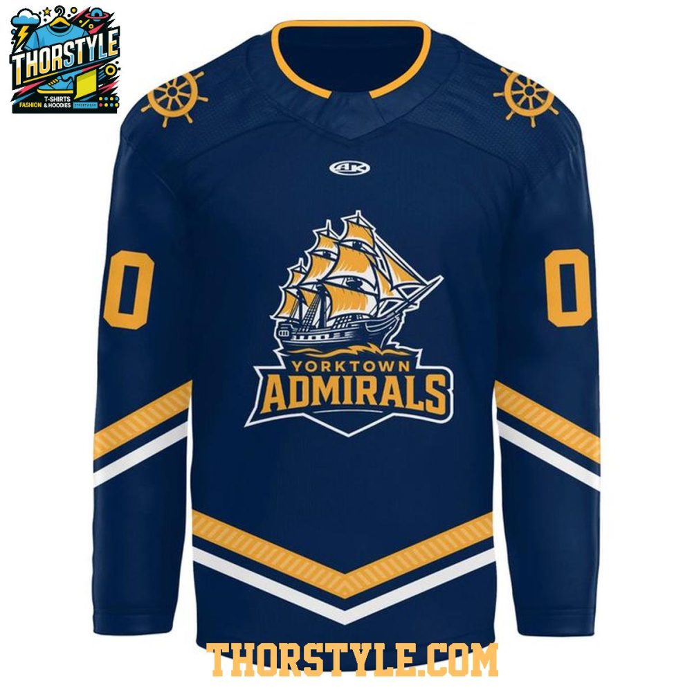 Norfolk Admirals 2025-2026 Hometown Yorktown Night Personalized Hockey Jersey - Image 2