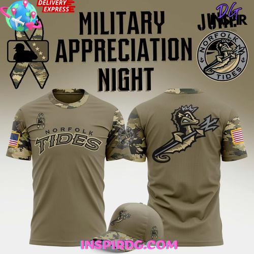 Norfolk Tides Military Appreciation Night 2025 Shirt Collection - Image 4