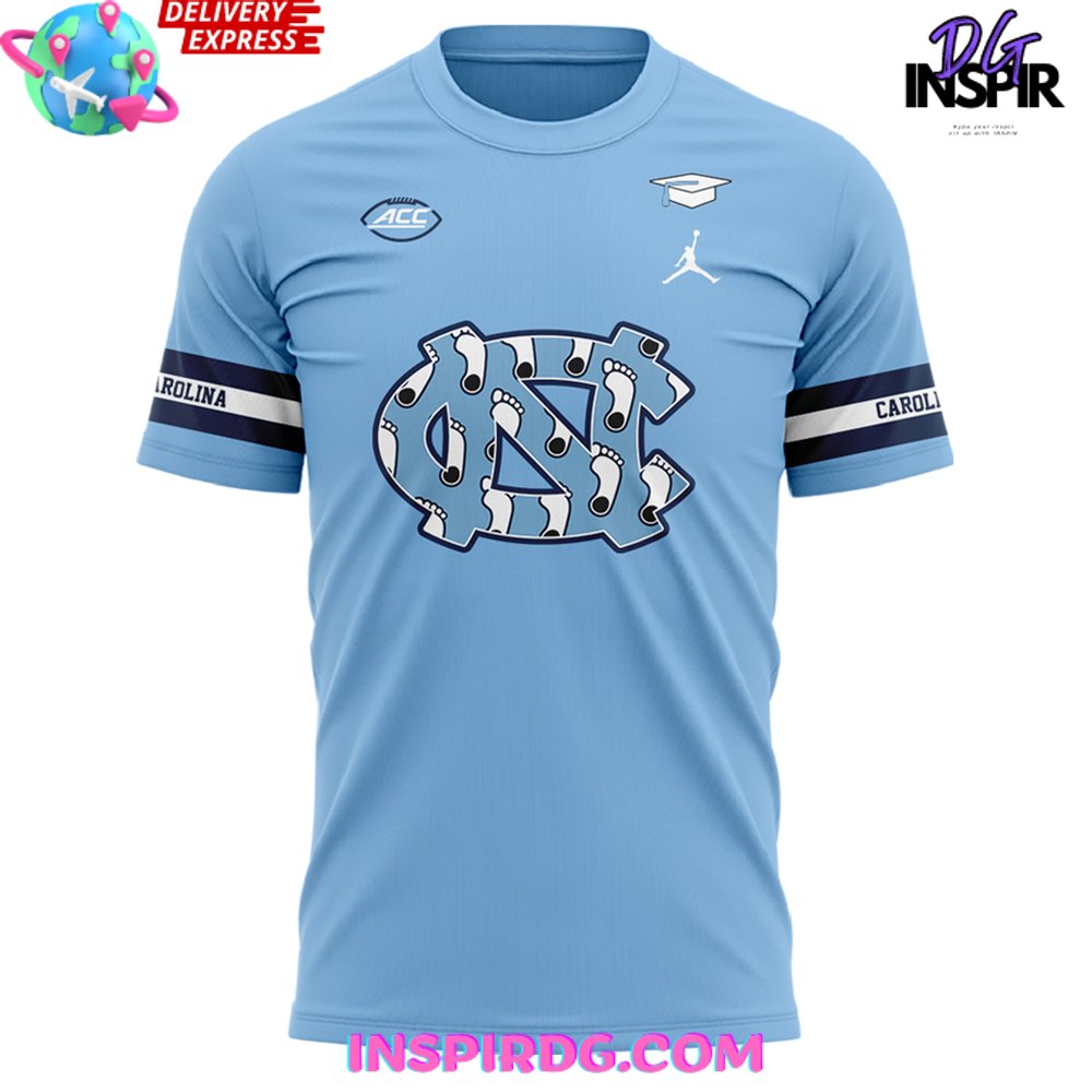 North Carolina Tar Heels Jordan Brand Football T-Shirt - Image 2